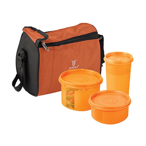 Joyo Fresherware Airtight Bento Set - Orange, 4 pcs